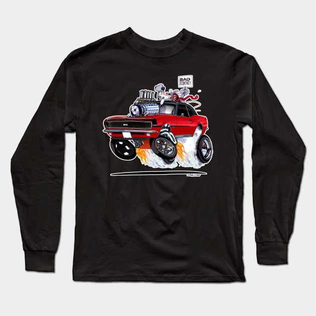 RAT POWER 1968 Camaro Red Long Sleeve T-Shirt by vincecrain